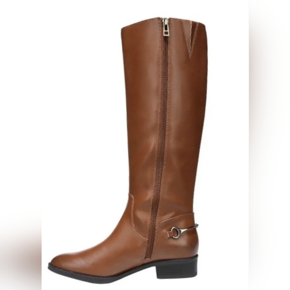 Sam and Libby Brand | Women's size 6 Brown  Knee High Riding Boots Side Zip NWOT - Picture 10 of 11